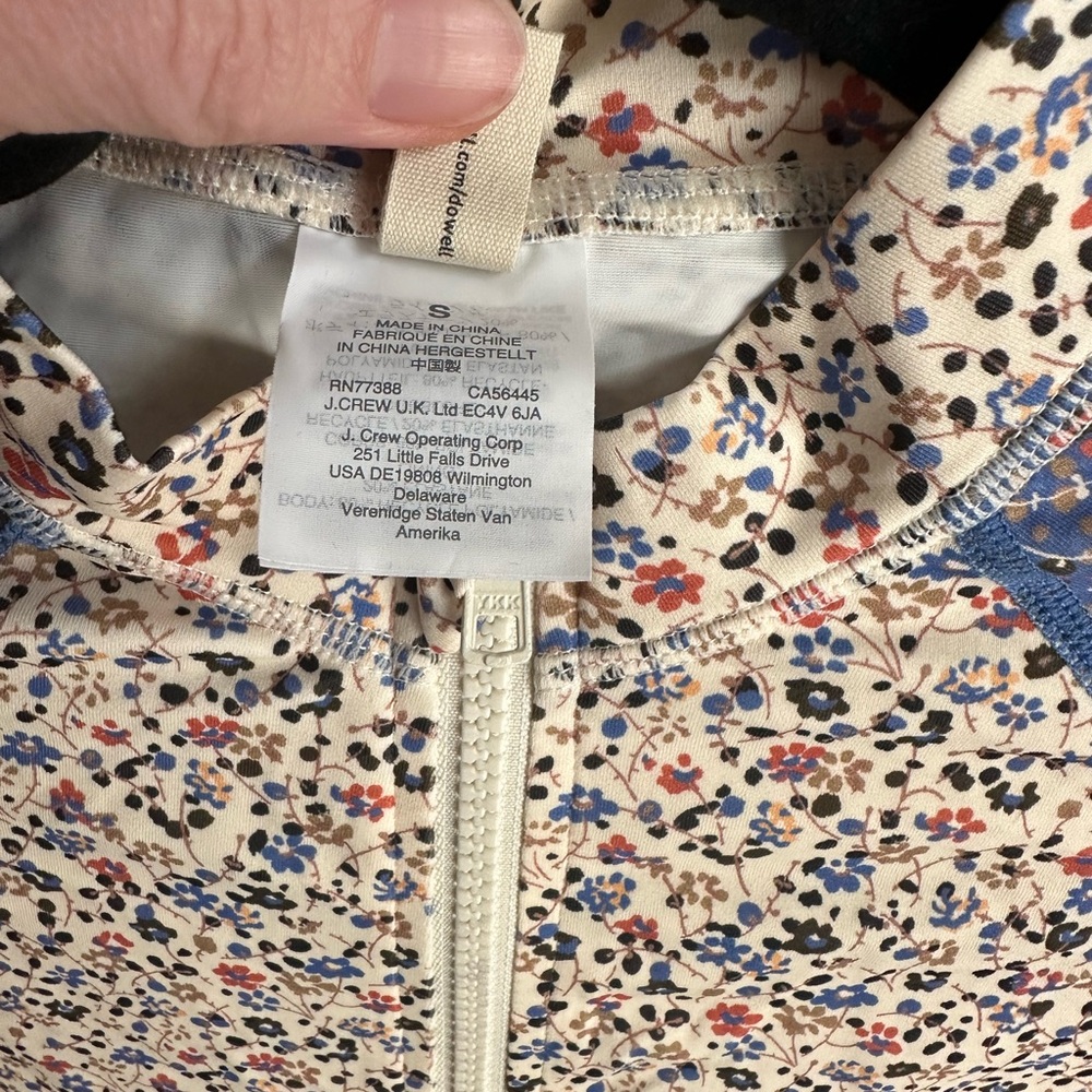 Madewell Blue and Cream Floral Swim Top - Picture 4 of 4